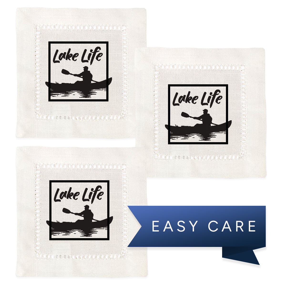 Lake Life Hemstitch Napkins