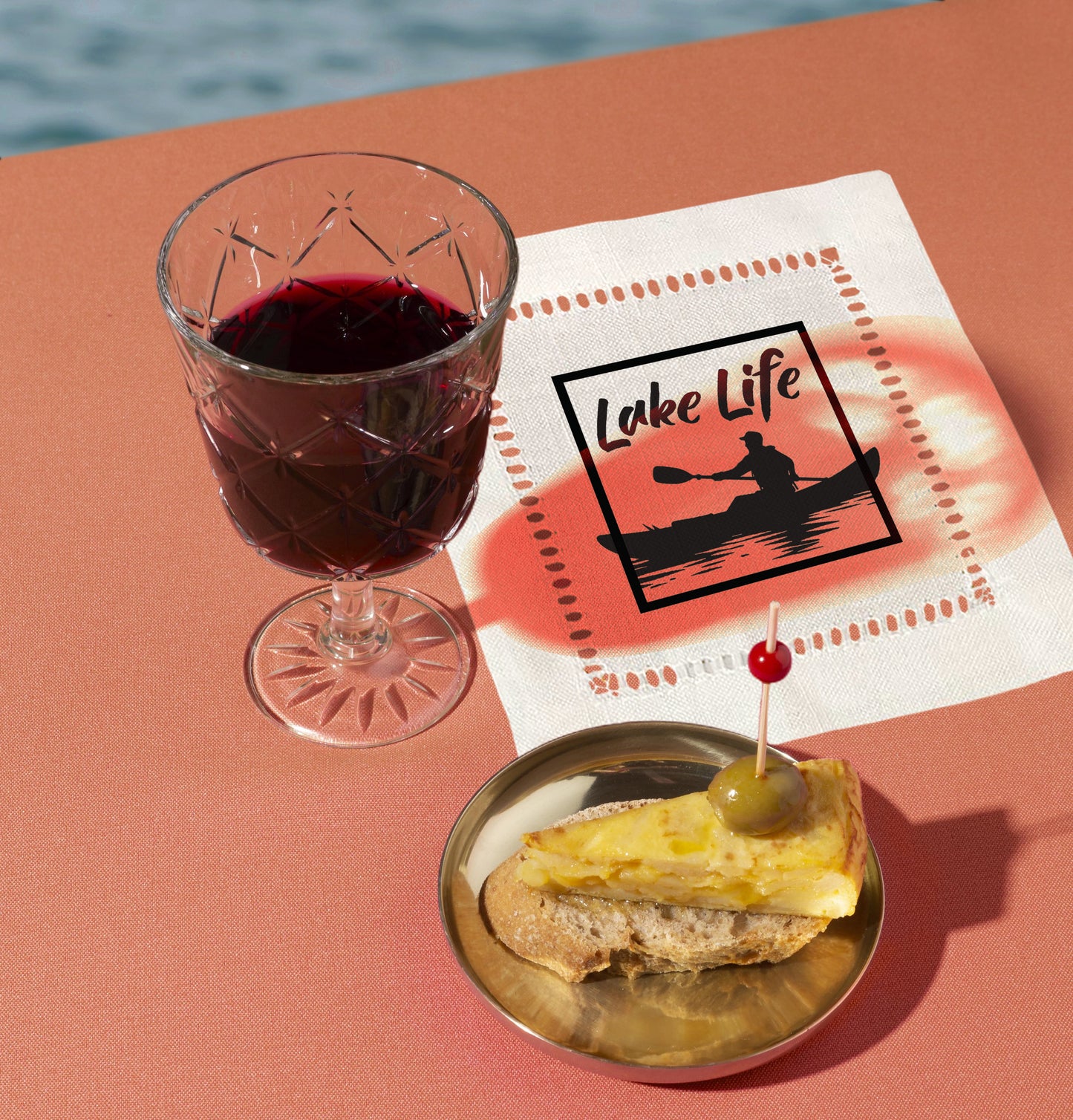 Lake Life Hemstitch Napkins