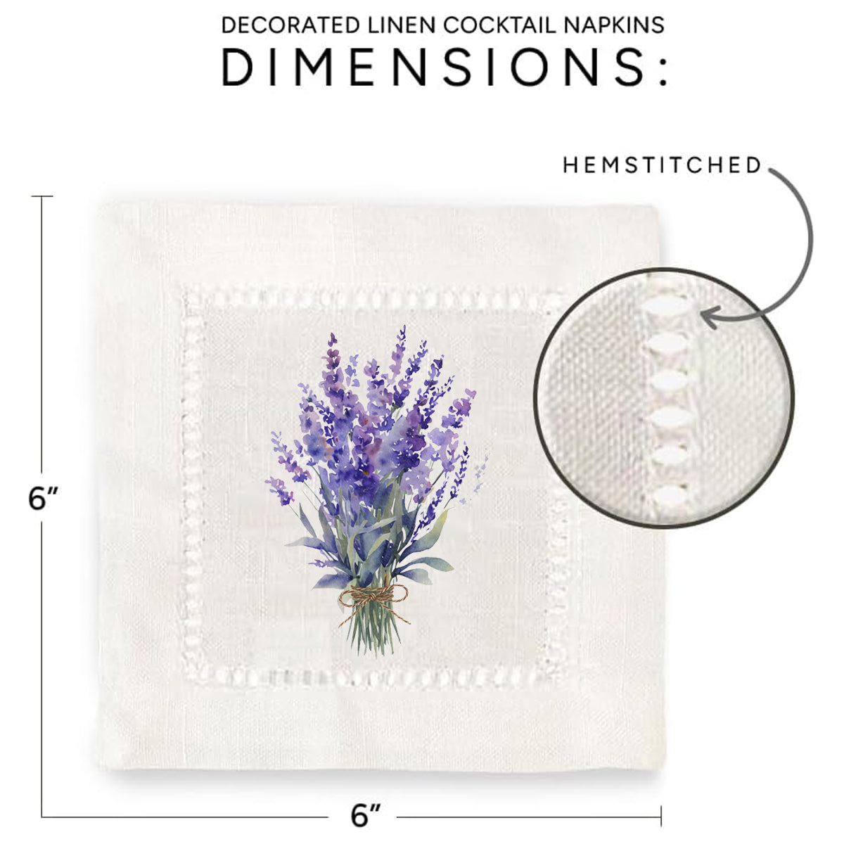 Lavender Hemstitch Napkins