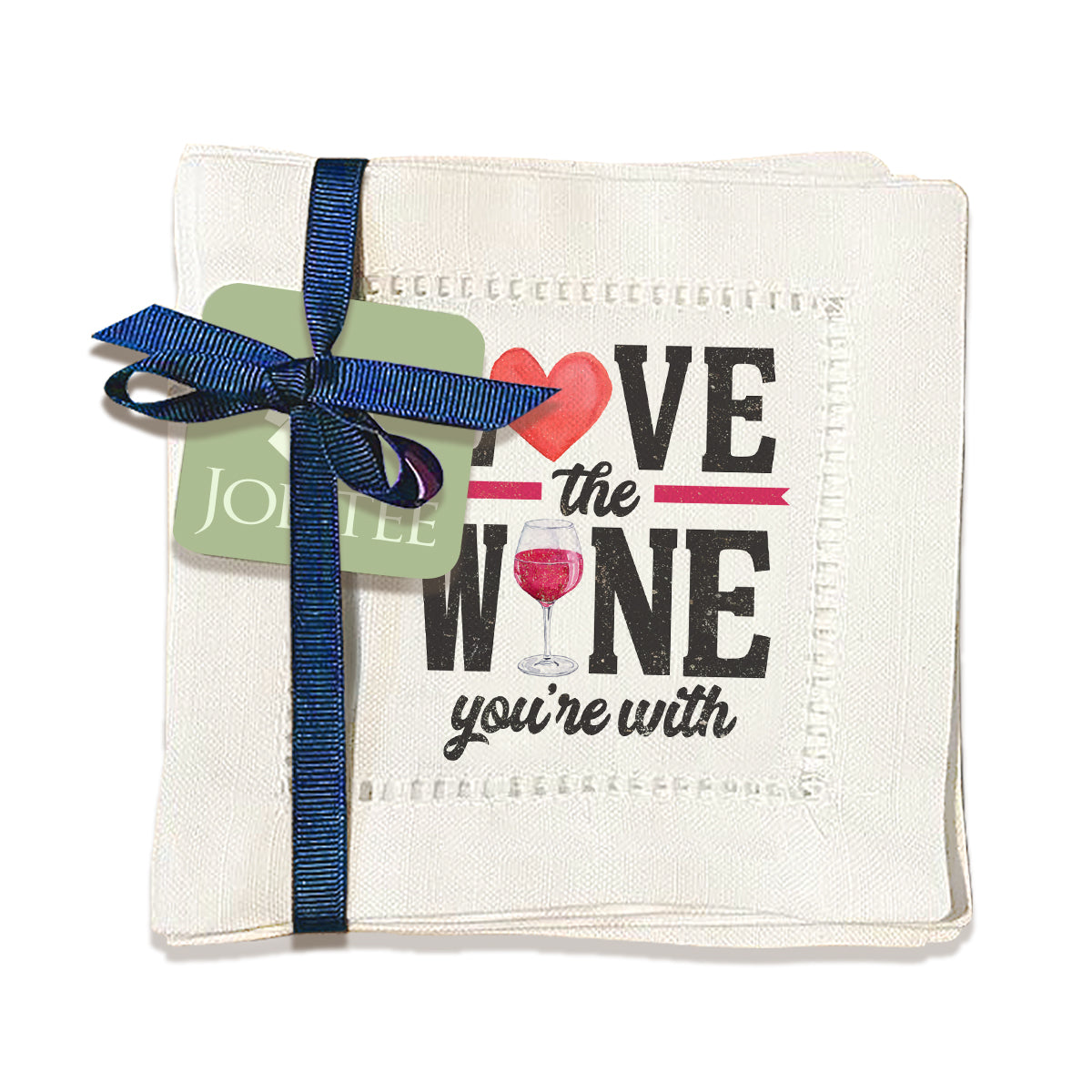 Love The Wine Hemstitch Napkins