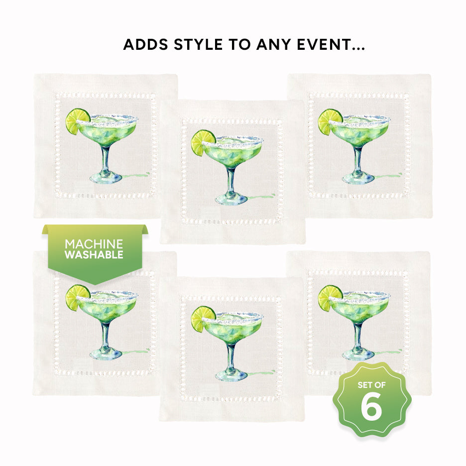 Margarita with Lime Slice Napkins