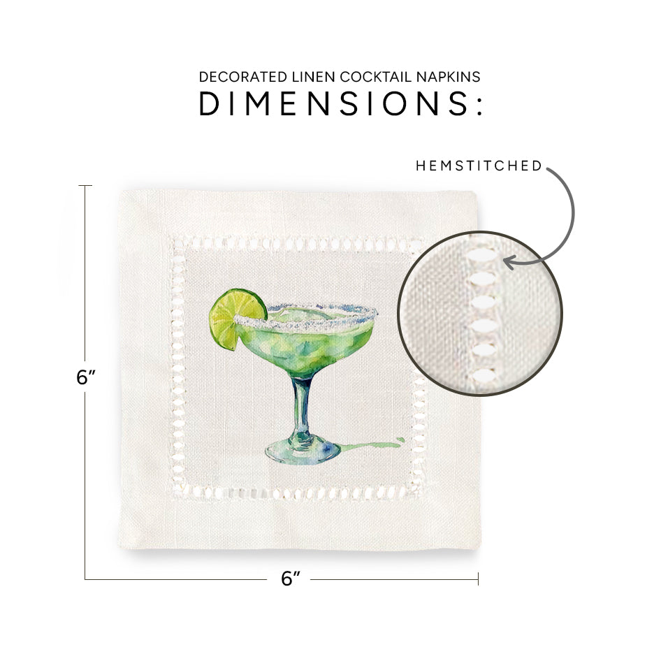 Margarita with Lime Slice Napkins