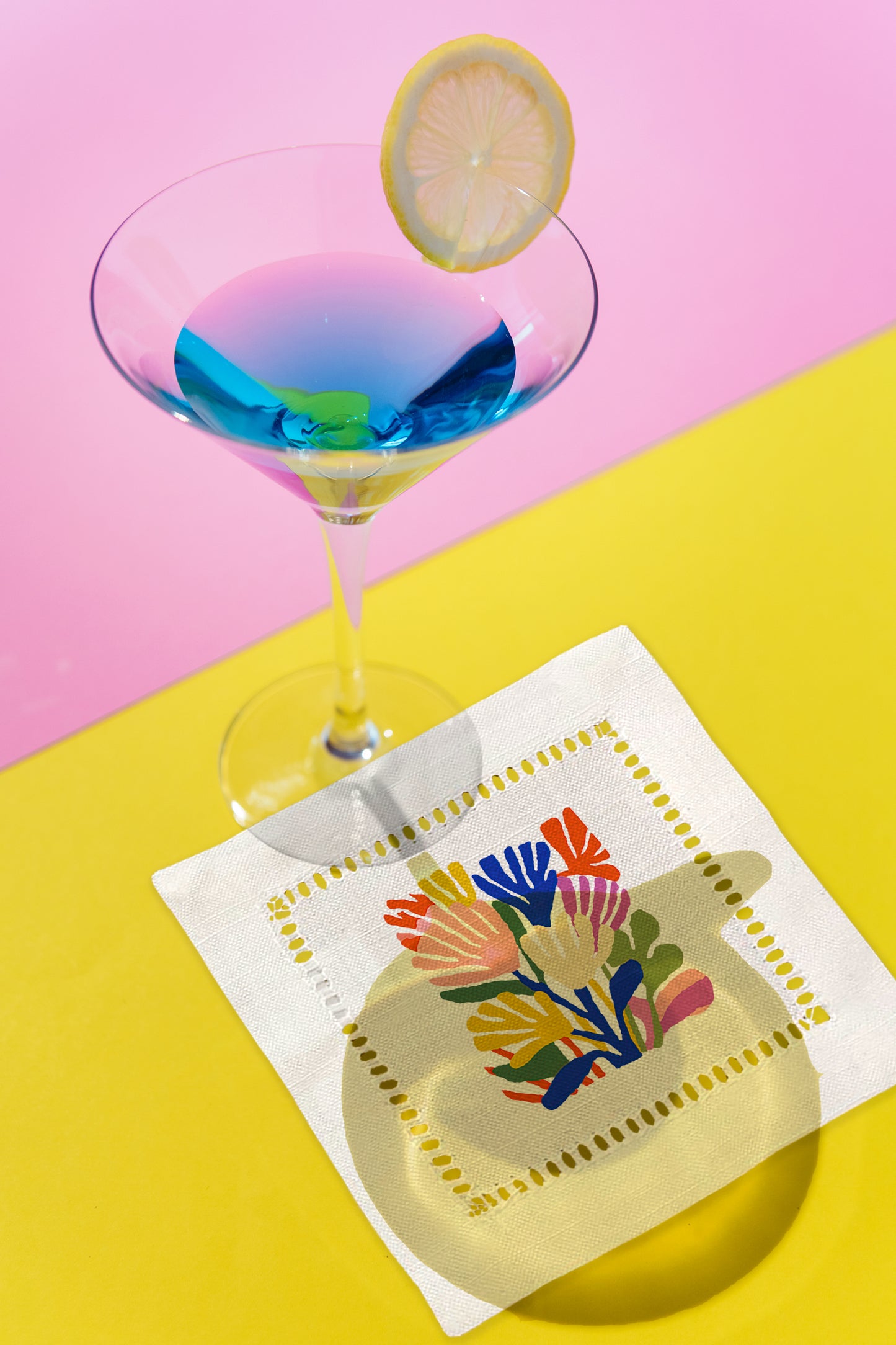 Matisse Flowers Hemstitch Napkins