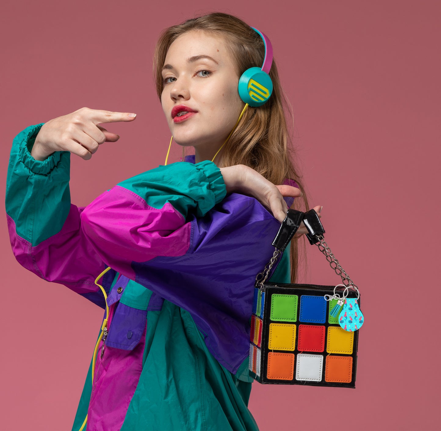 Jolitee Neoprene AirTag Compatible Case Keychain – Durable & Stylish Holder with Secure Ring and Clip, Compatible with Apple AirTag (Mermaid)