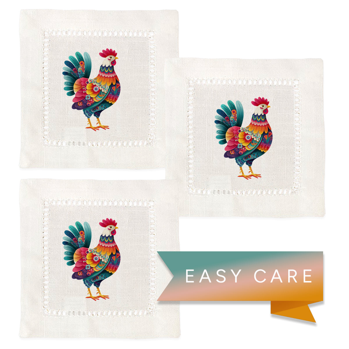Mother Hen Hemstitch Napkins