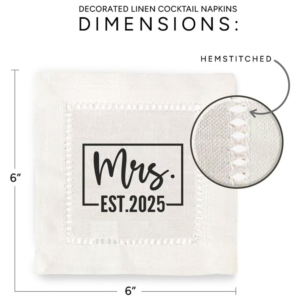 Mrs. 2025 Hemstitch Napkins