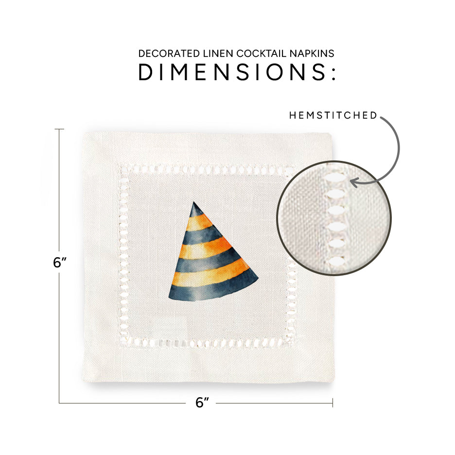 New Year's Eve Hemstitch Napkin