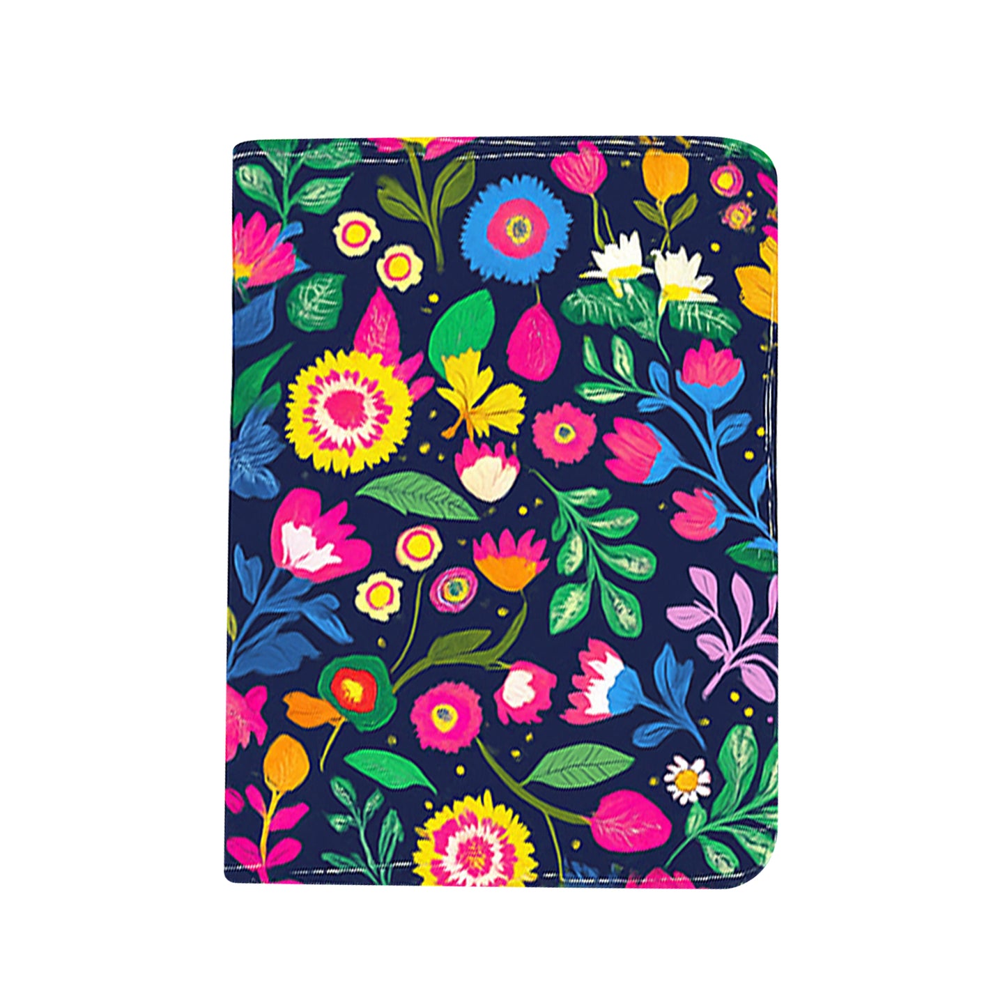 Jolitee Premium PU Vegan Leather Passport Holder, Wildflower