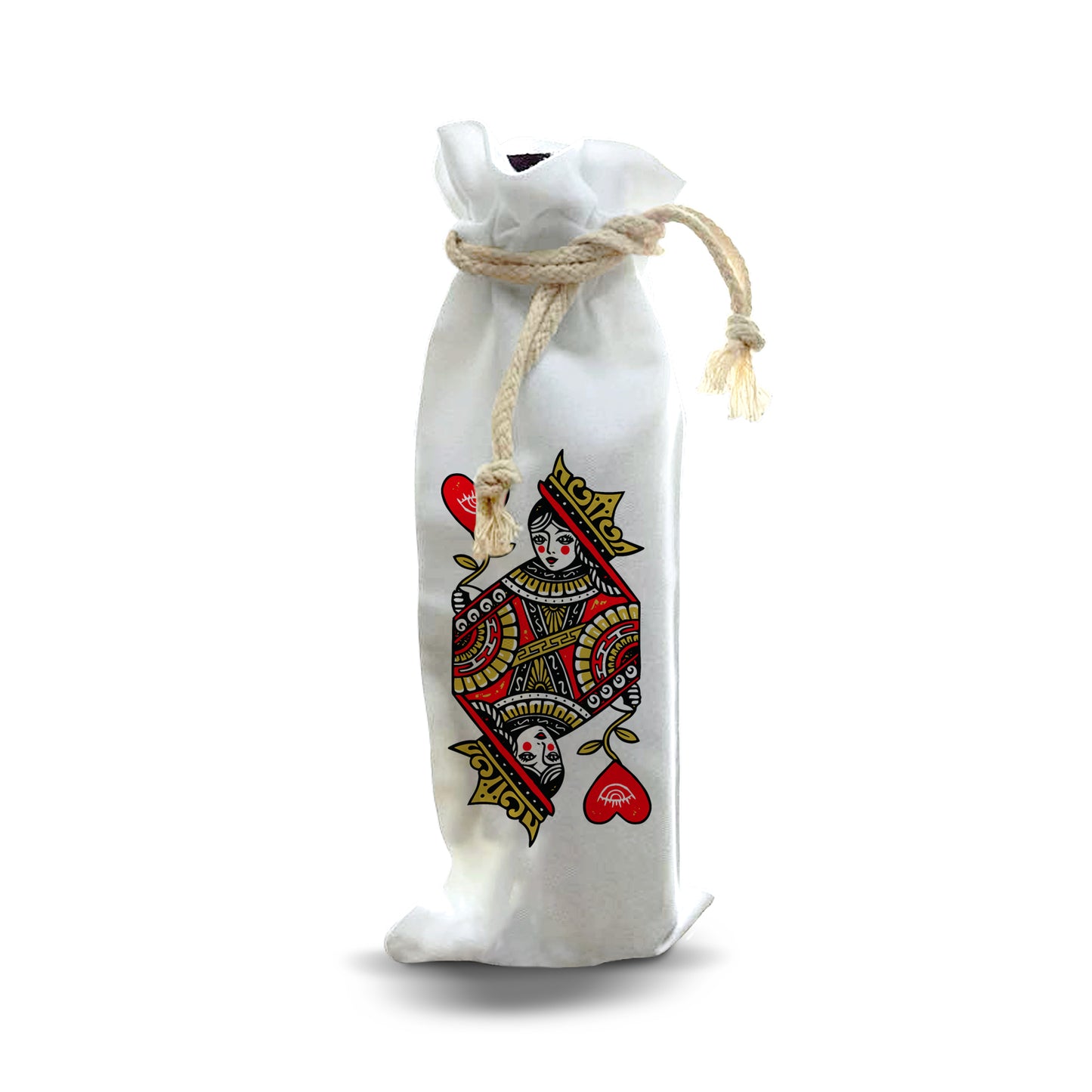 Bottle Bags - Queen of Hearts Playing Card