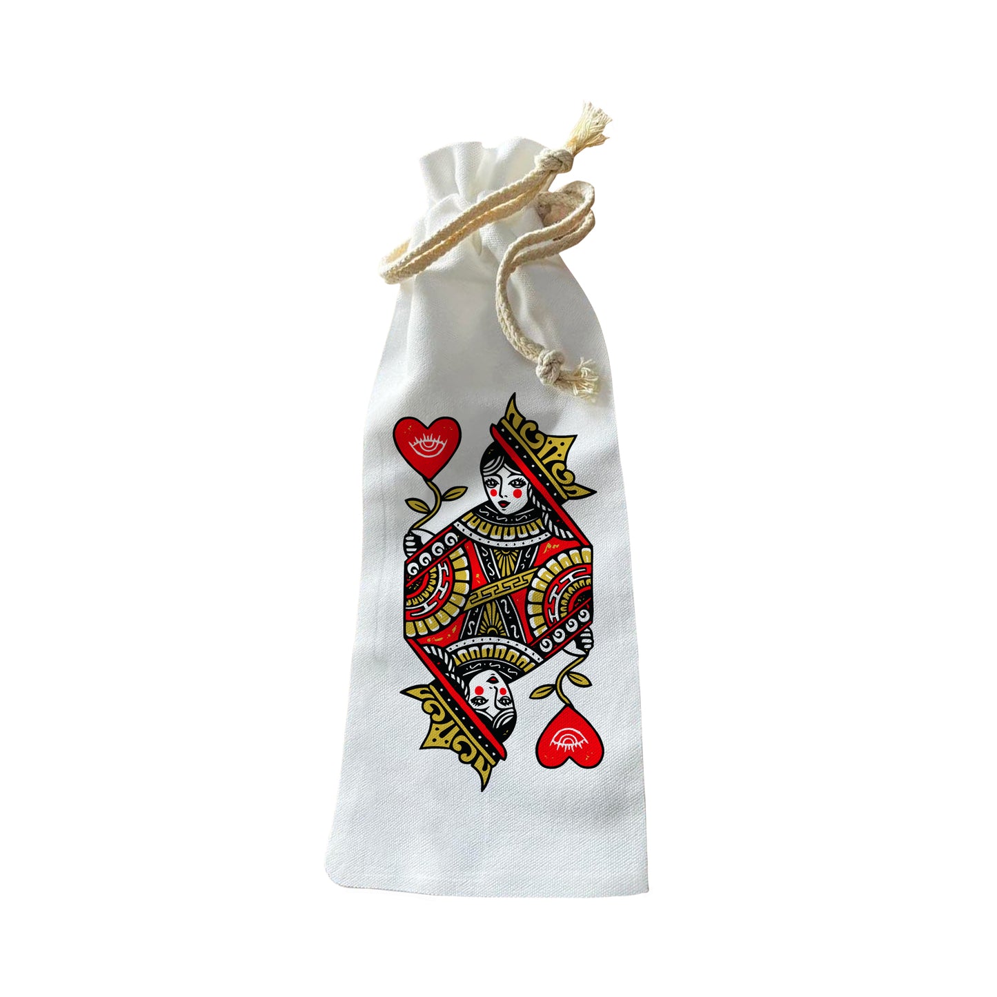 Bottle Bags - Queen of Hearts Playing Card