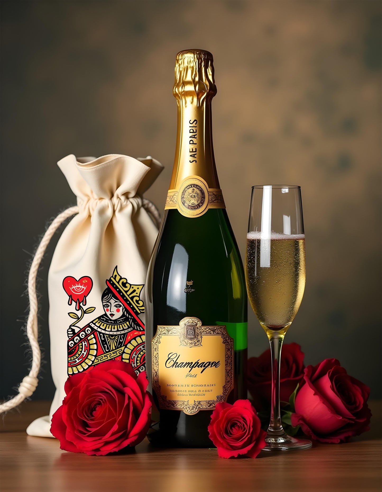 Bottle Bags - Queen Of Hearts