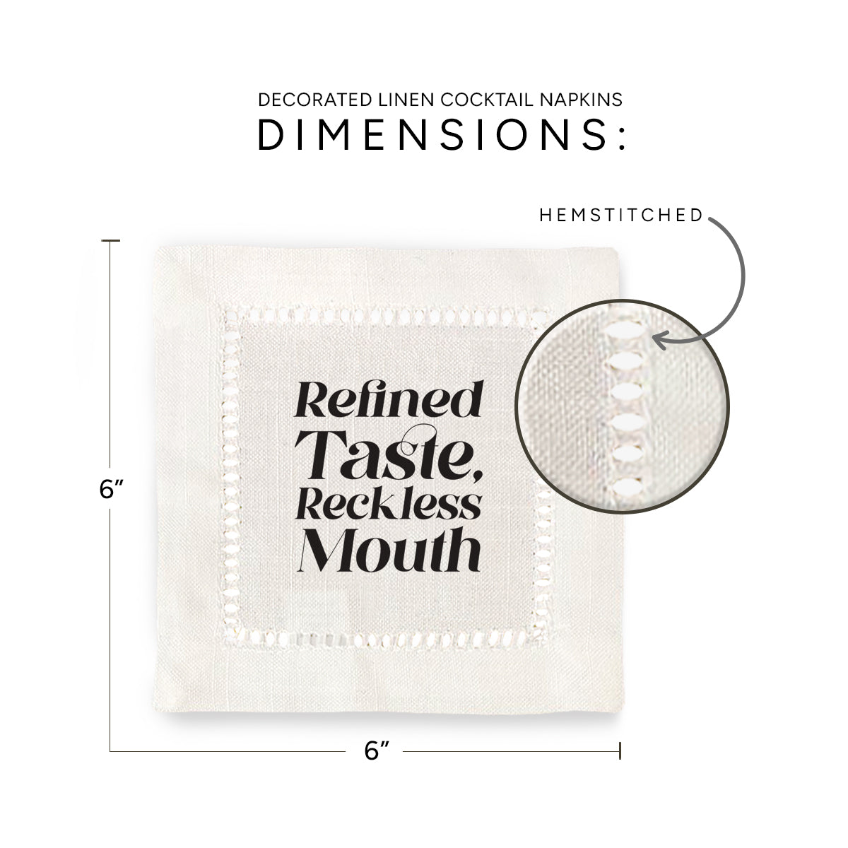 Refined Taste Hemstitch Napkins