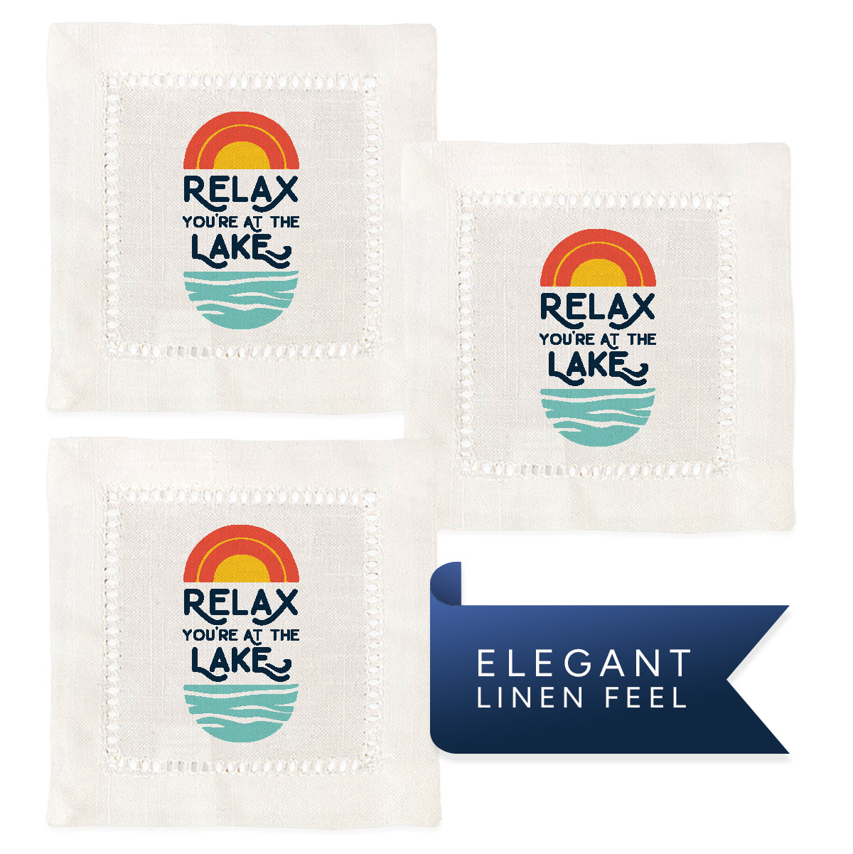 Relax Lake Hemstitch Napkins