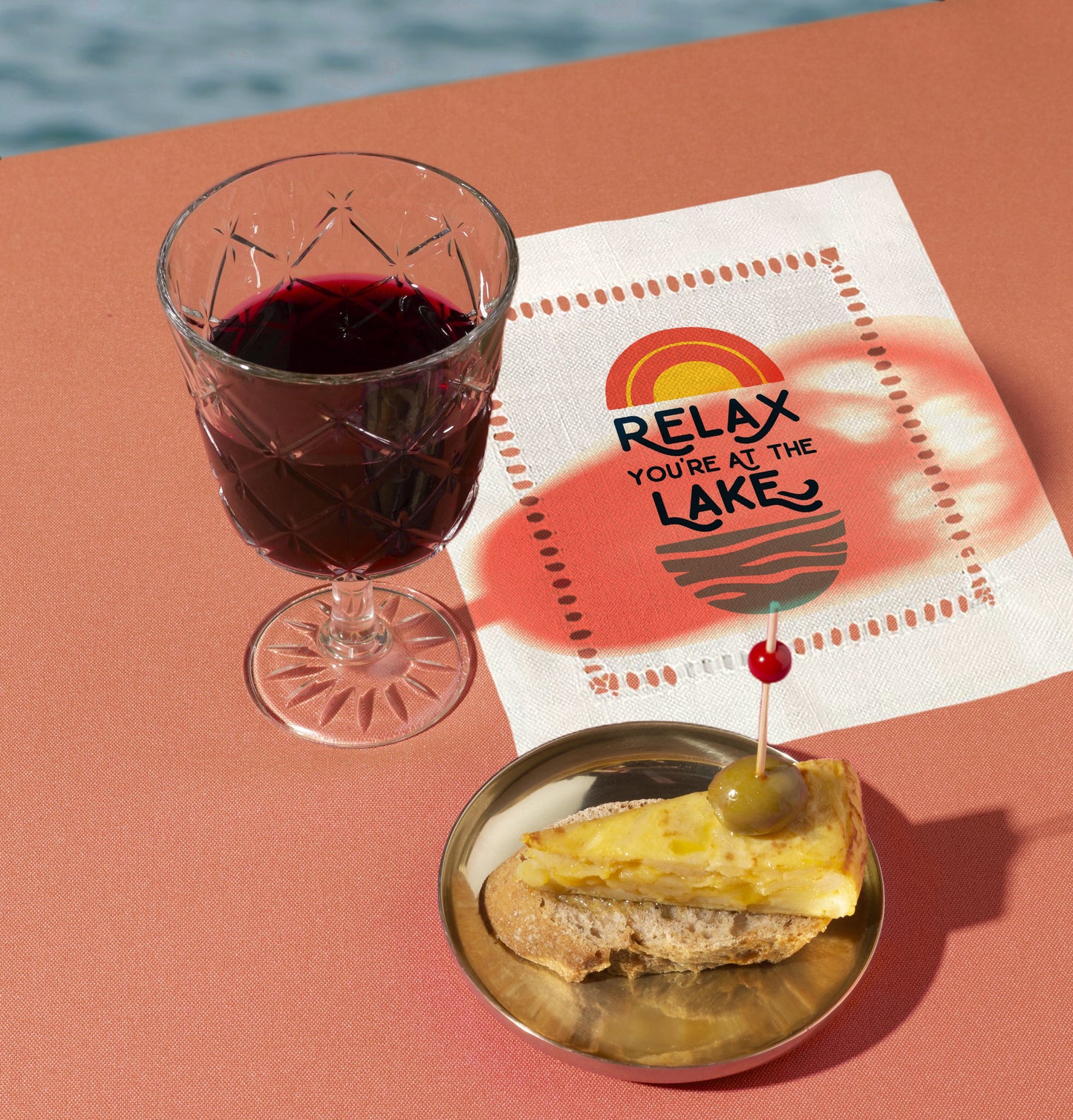 Relax Lake Hemstitch Napkins