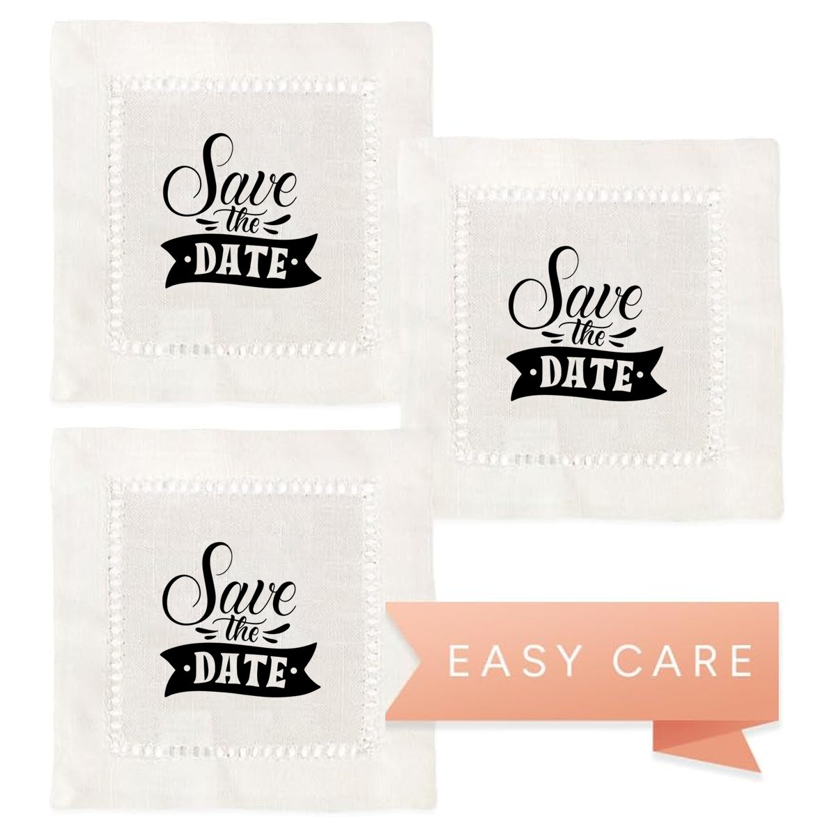 Save The Date Hemstitch Napkins