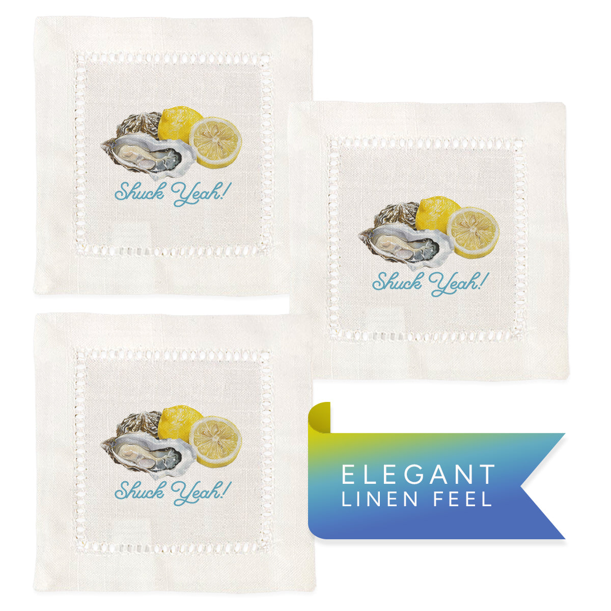 Shuck Yeah Hemstitch Napkins