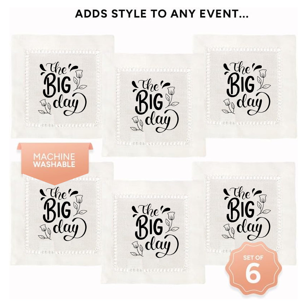 The Big Day Hemstitch Napkins