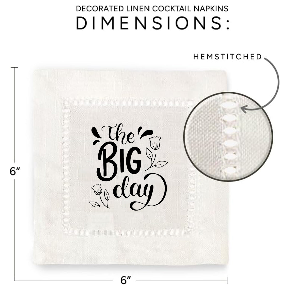 The Big Day Hemstitch Napkins