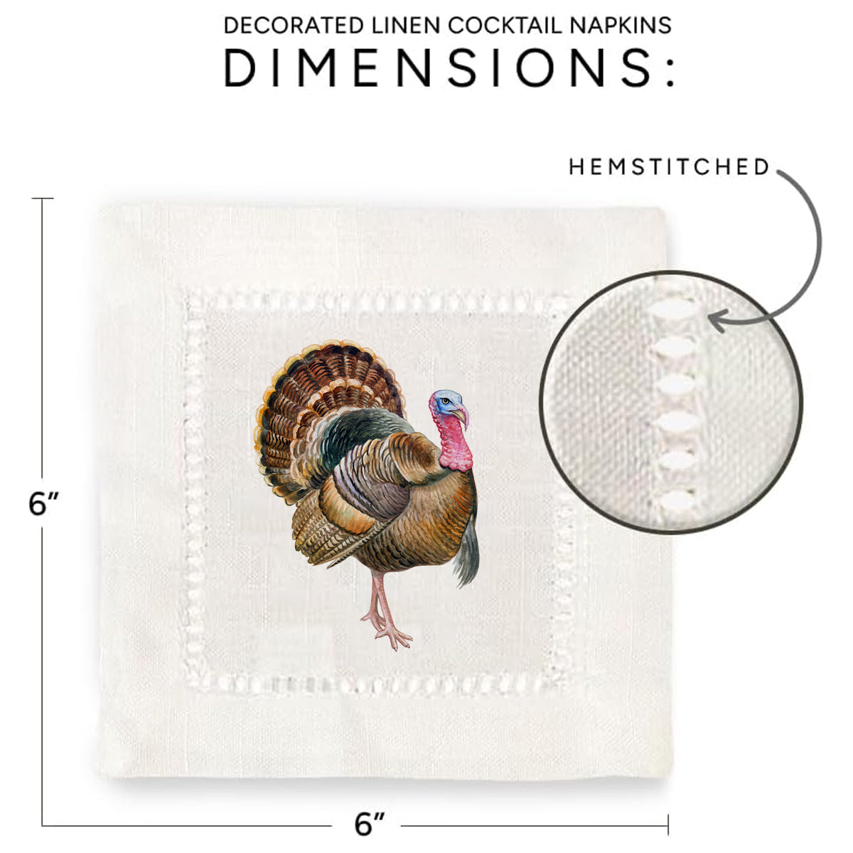 Turkey Hemstitch Napkins