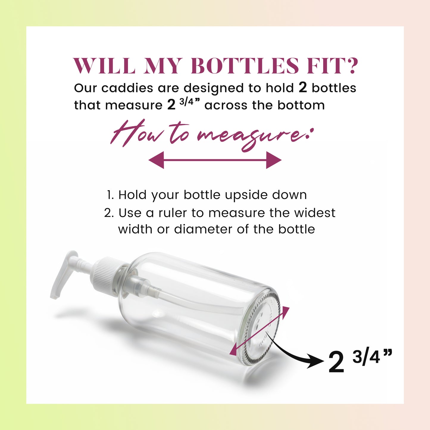 Jolitee Stainless Steel Caddy Compatible with 16 Ounce Soap and Lotion Bottles Collection Black