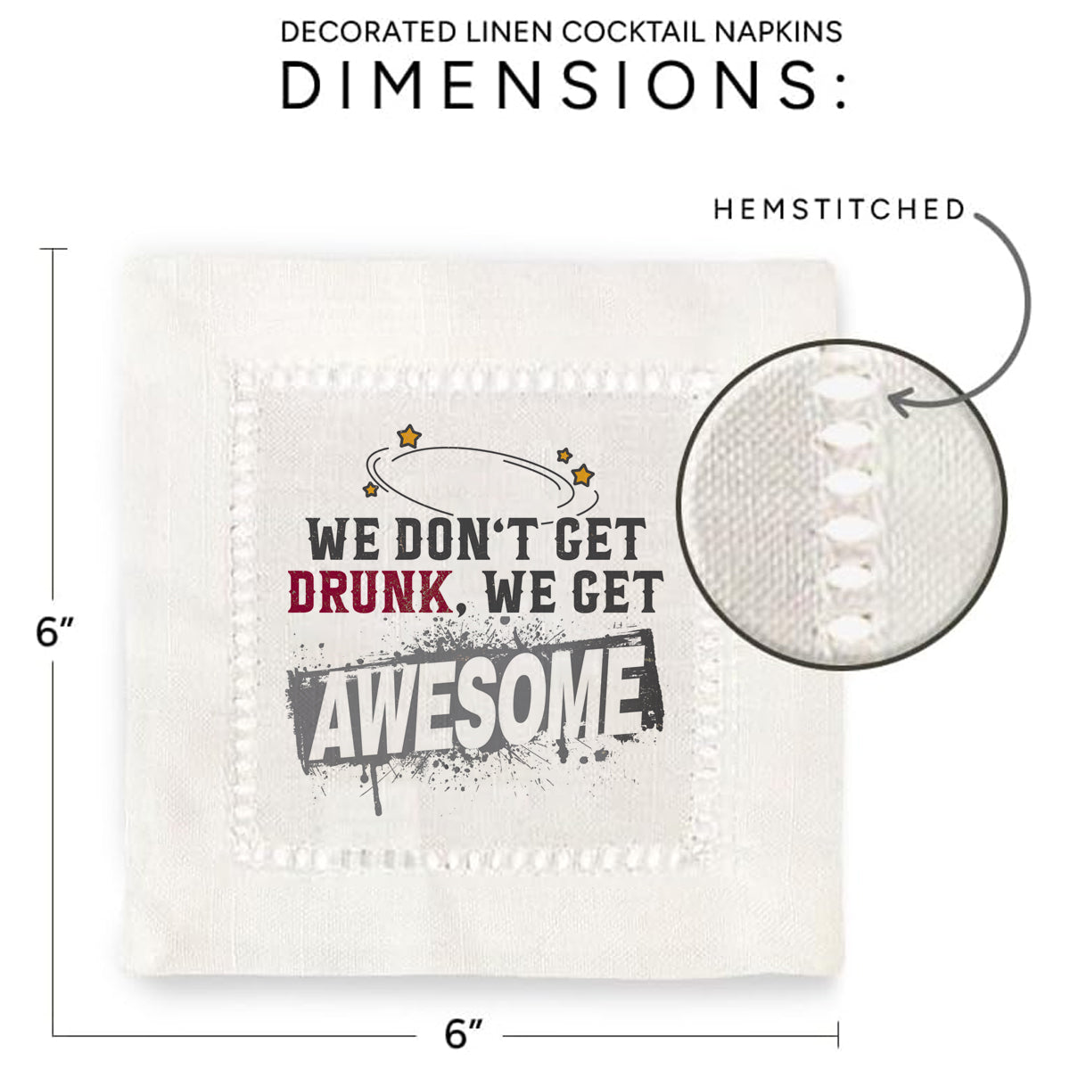 We Get Awesome Hemstitch Napkins