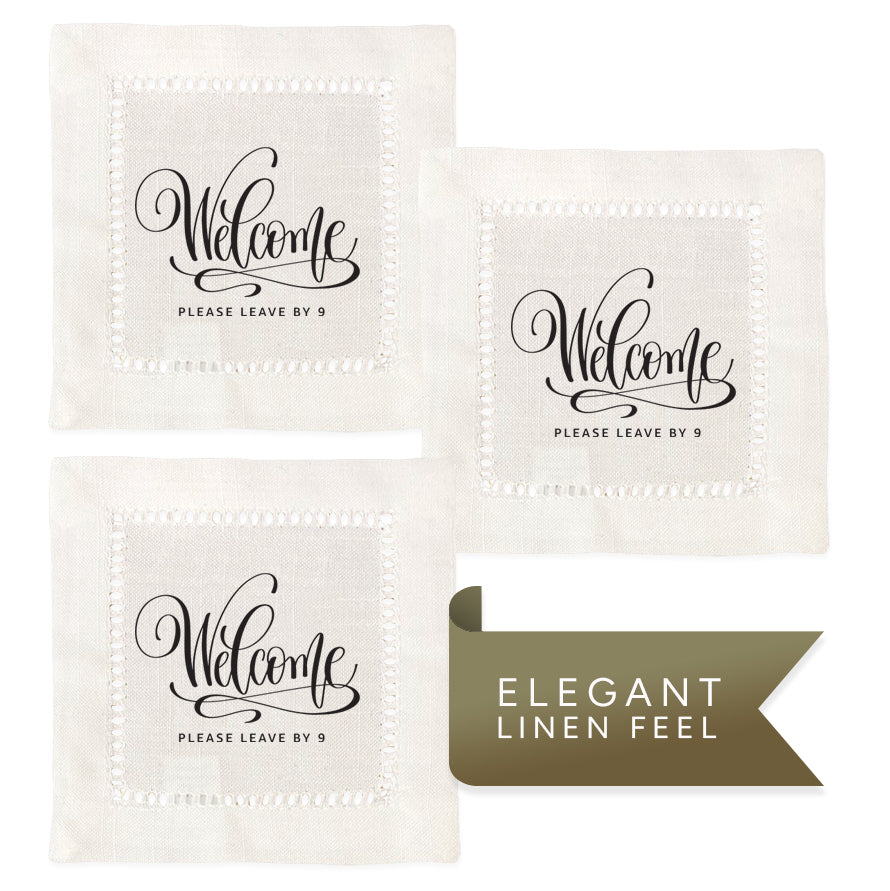 Welcome Hemstitch Napkins