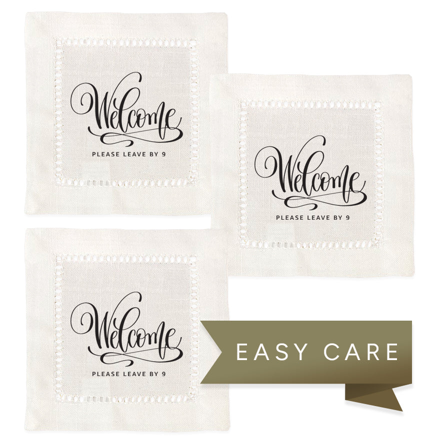 Welcome Hemstitch Napkins