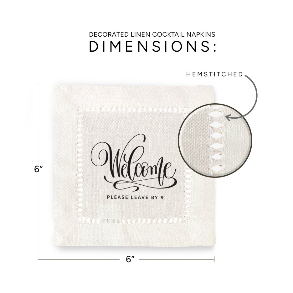 Welcome Hemstitch Napkins