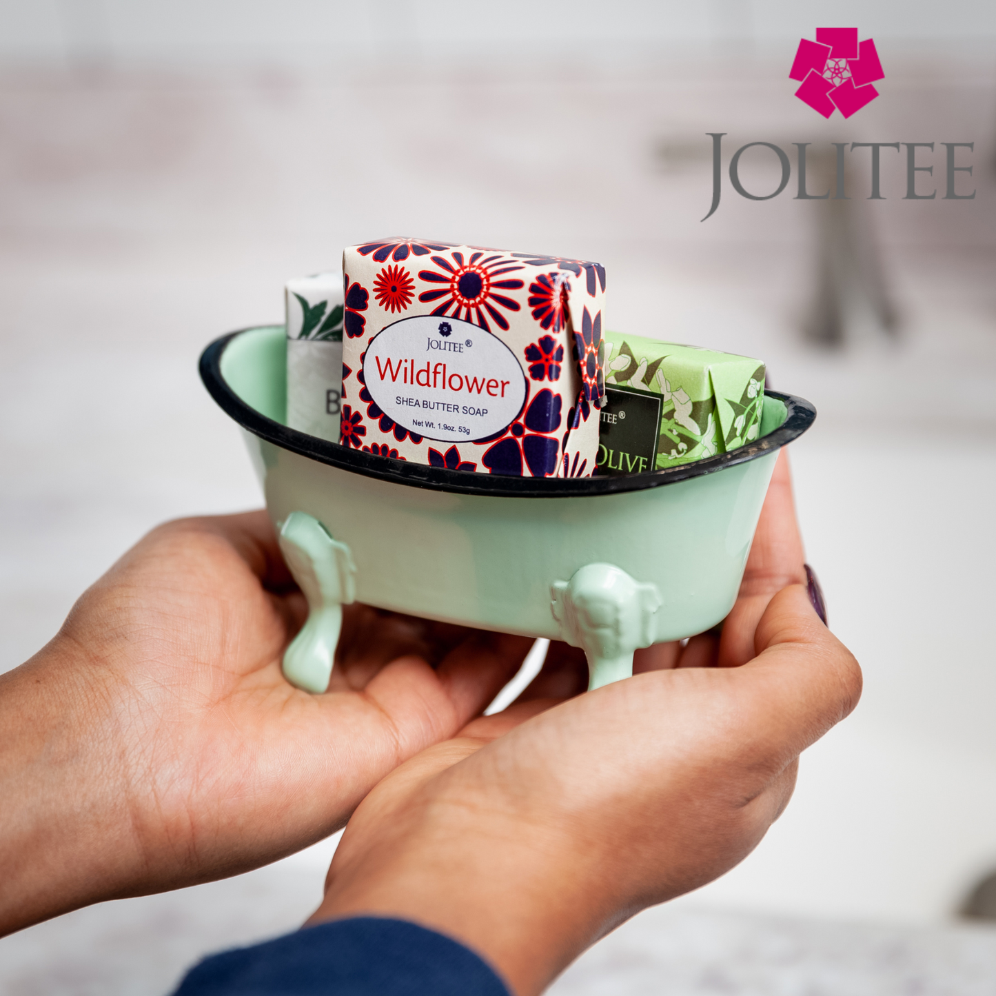 Rustic Enamel 1 Piece 5.5" Metal Clawfoot Mini Bathtub Soap Dish Mini Bath Tub Decoration Clawfoot Tub Soap Caddy