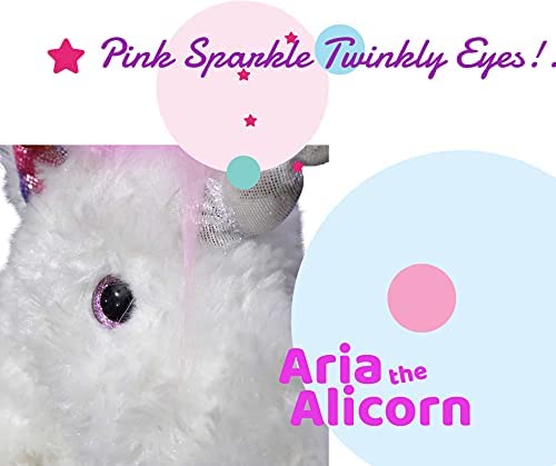 Winged Unicorn Stuffed Animal Plush Peekaboo Rainbow Pony Gift for Girls Aria
