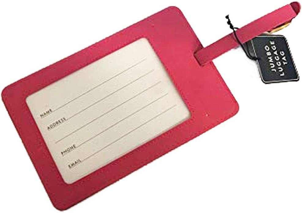 Eccolo Jumbo Faux Leather Luggage Tag (World)