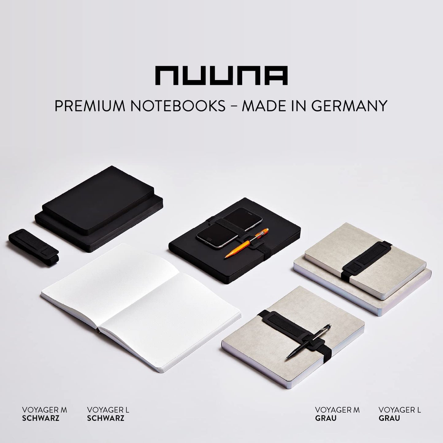 Nuuna Voyager Dot Grid Notebook with Elastic Cover Strap