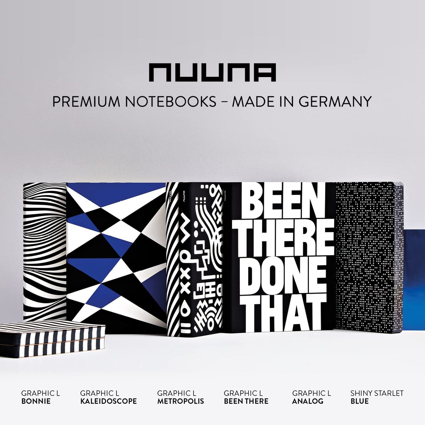 Nuuna Graphic L"Kaleidoscope" Smooth Bonded Leather Notebook - White