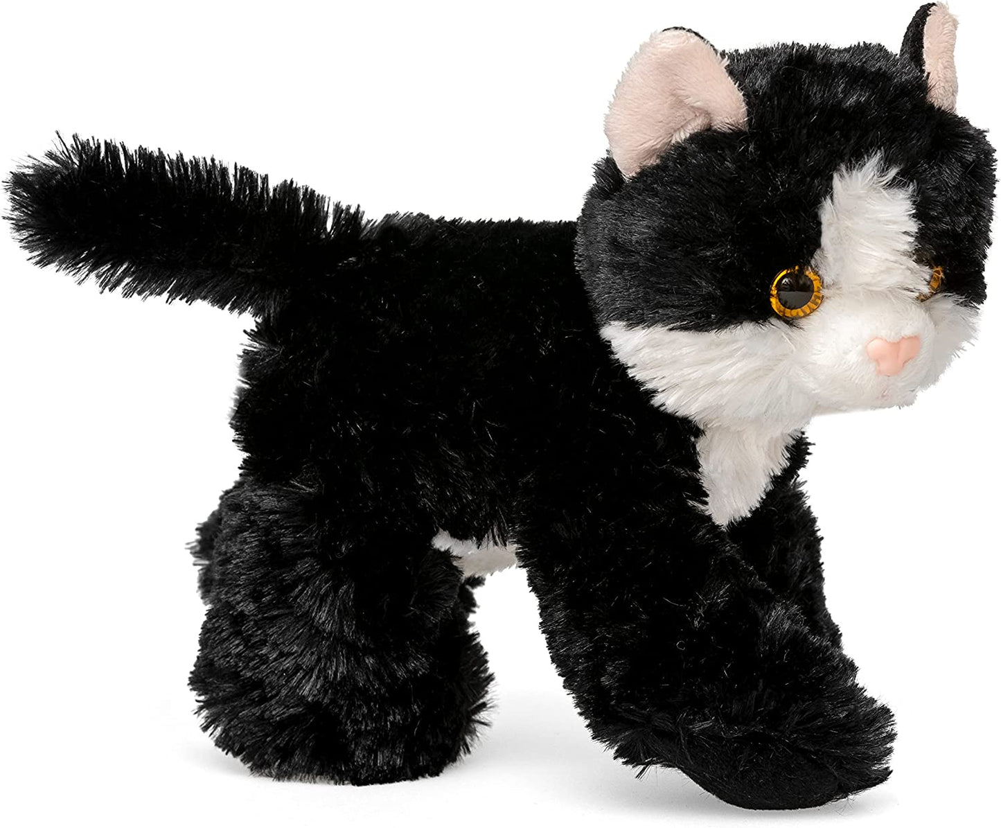 Jolitee Small Plush Black and White Cat Stuffed Animal Cat Tuxedo Cat Stuffed Animal Kitten 8 inch