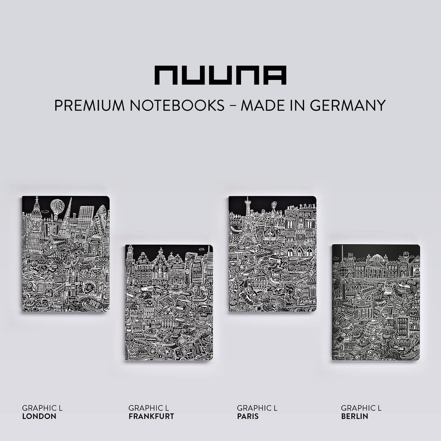 Nuuna Graphic L Luxury Dot Grid Leather Cover Notebook City Collection