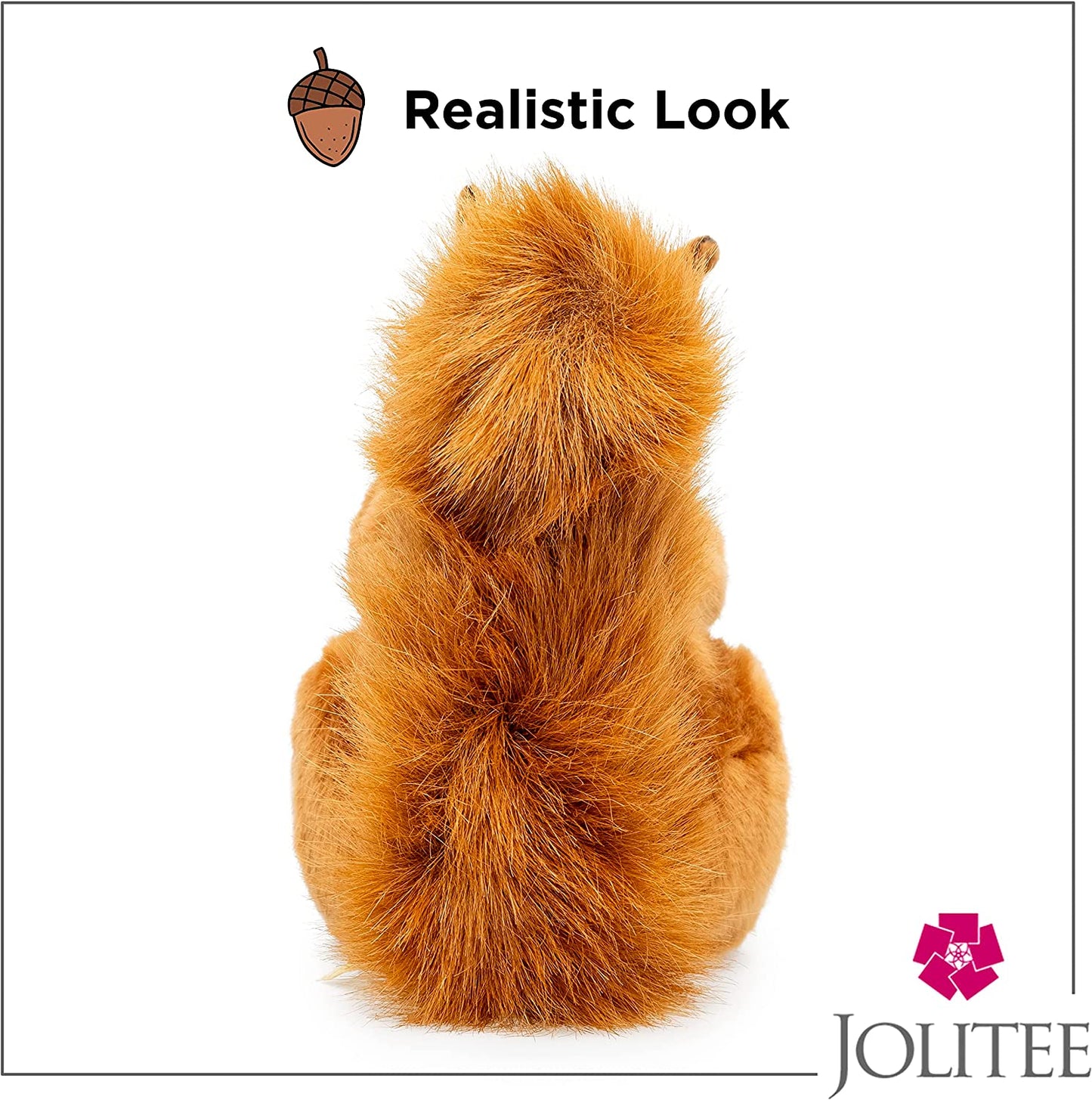 Rusty The Red Stuffed Squirrel Plush Stuffed Animal Plushie, Squirrel Toy Gifts for Kids, Wildlife Animals, Squirrel Plush Toy