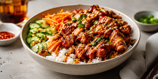 🔥🍯 Hot Honey Crispy Chicken Rice Bowl