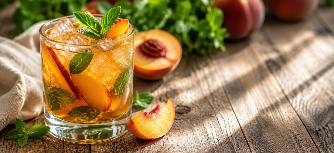 🍑🥃 Peach Bourbon Smash