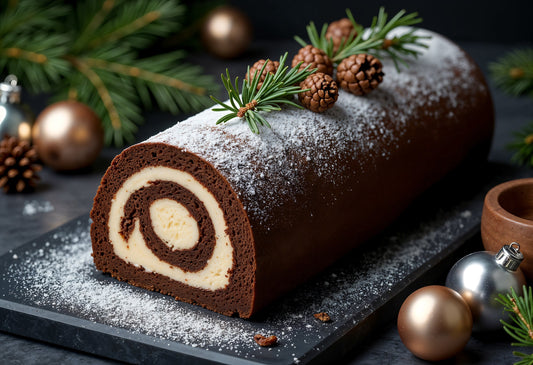 🎄 Classic Yule Log Cake (Bûche de Noël)