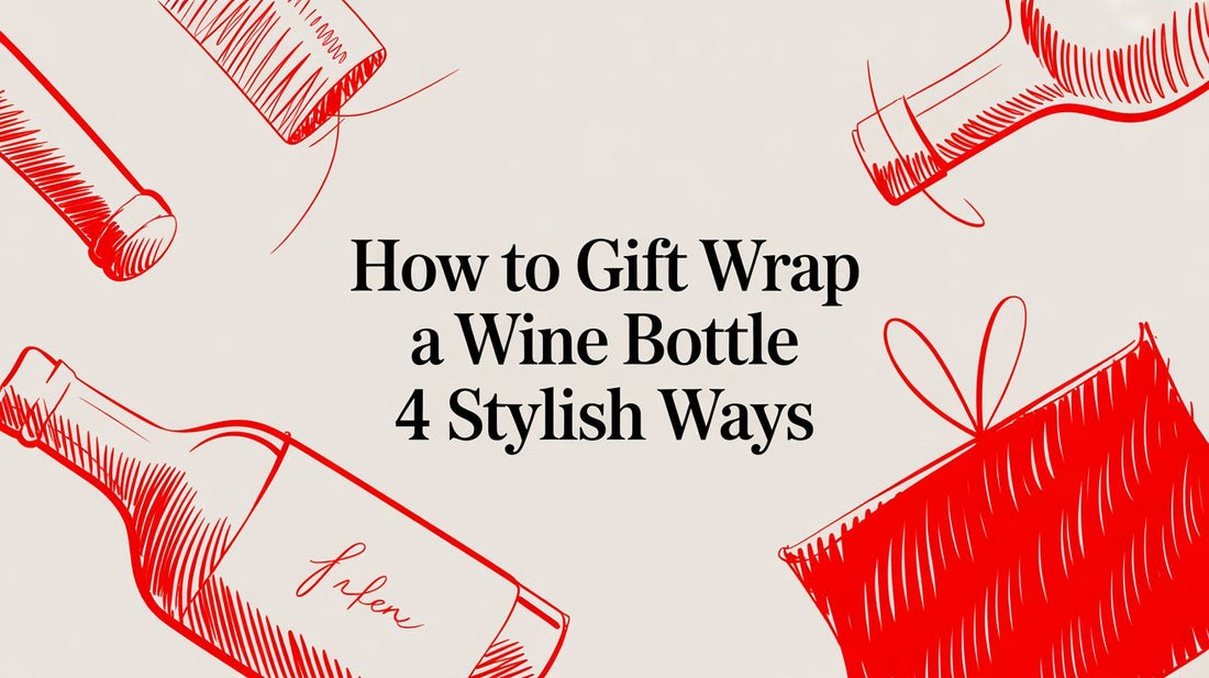 4 Stylish Ways to Gift Wrap a Wine Bottle