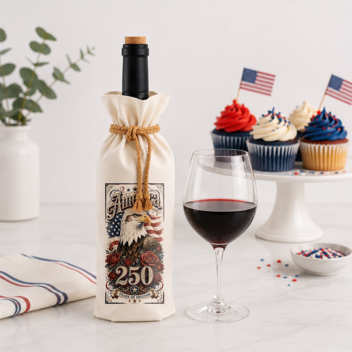 Bottle Bags - America 250 Freedom in Bloom