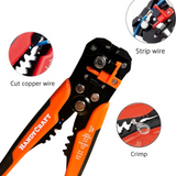 HandyCraft 5-in-1 Wire Stripper Tool – Automatic Stripping, Cutting, and Crimping Tool for Electrical Wires – Multi-Function Wire Cutter and Crimper for 10-24 AWG, Precision Hand Tool