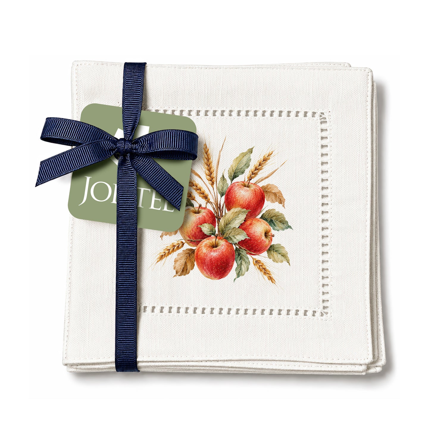 Harvest Table Apples Hemstitch Napkins