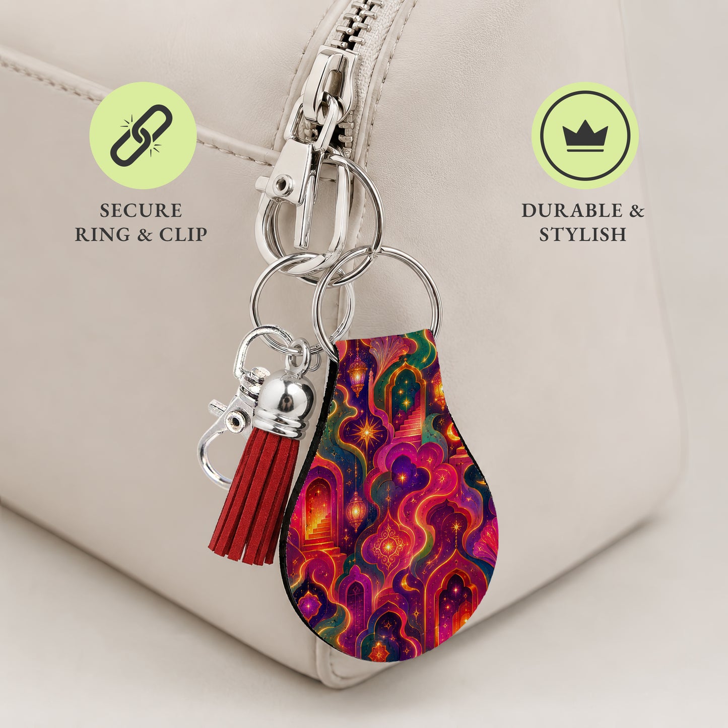 Jolitee Neoprene Case Compatible with Apple AirTag, Arabian Nights Fantasy