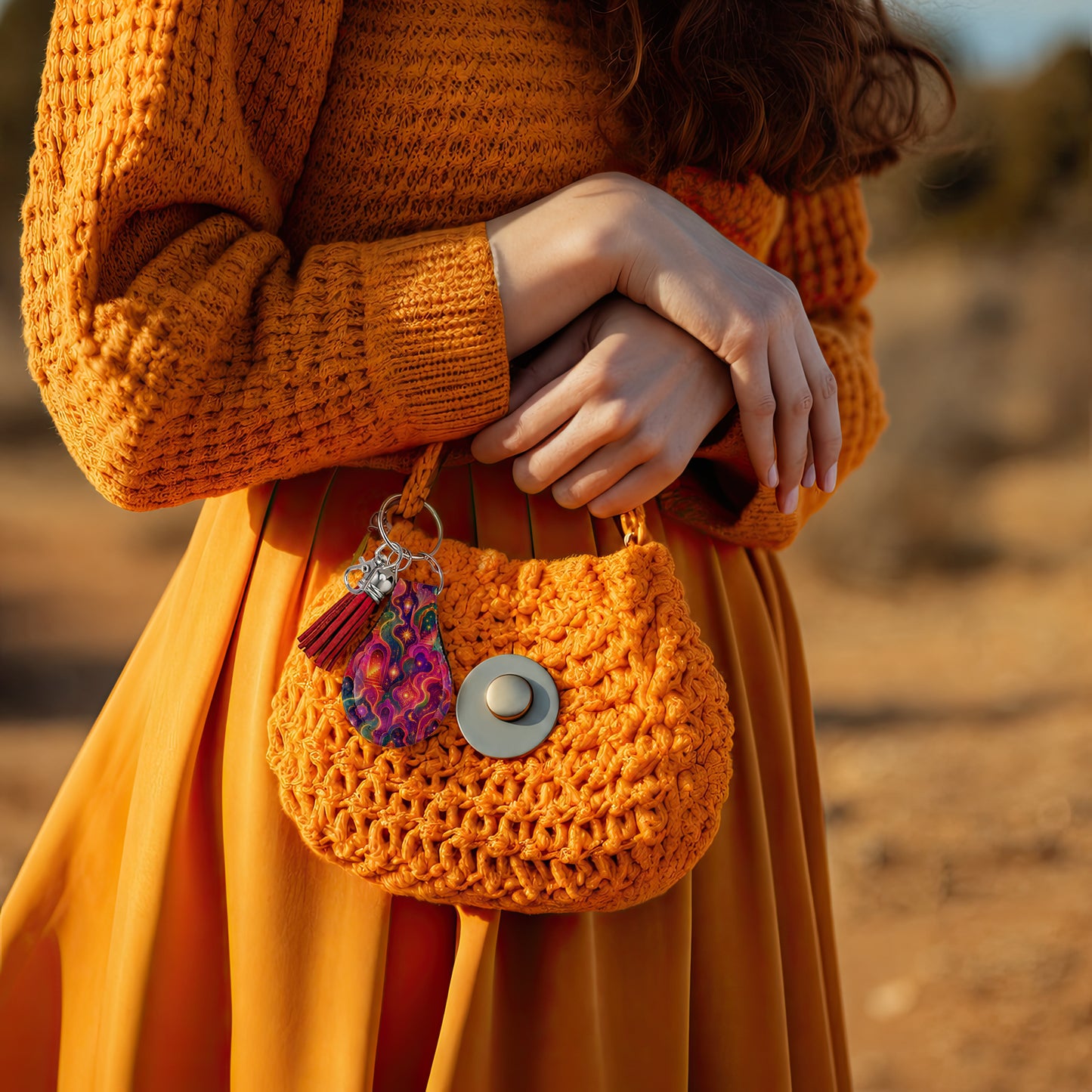 Jolitee Neoprene Case Compatible with Apple AirTag, Arabian Nights Fantasy