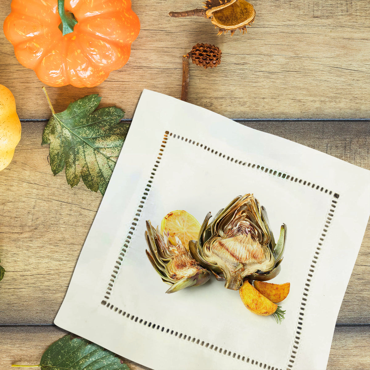 Artichoke Hemstitch Napkins