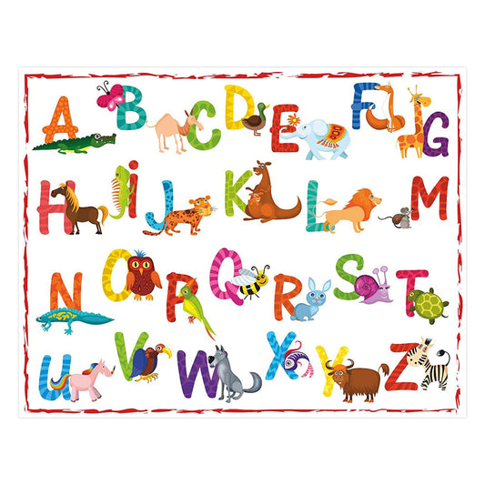 Alphabet Disposable Placemats Baby Placemat for Restaurant Dinner Table Mat, Placemats for Kids Placemats and Disposable Placemats for Toddlers Placemat, Tidy Travel Mat for Restaurant 24 pc 11" x 14"