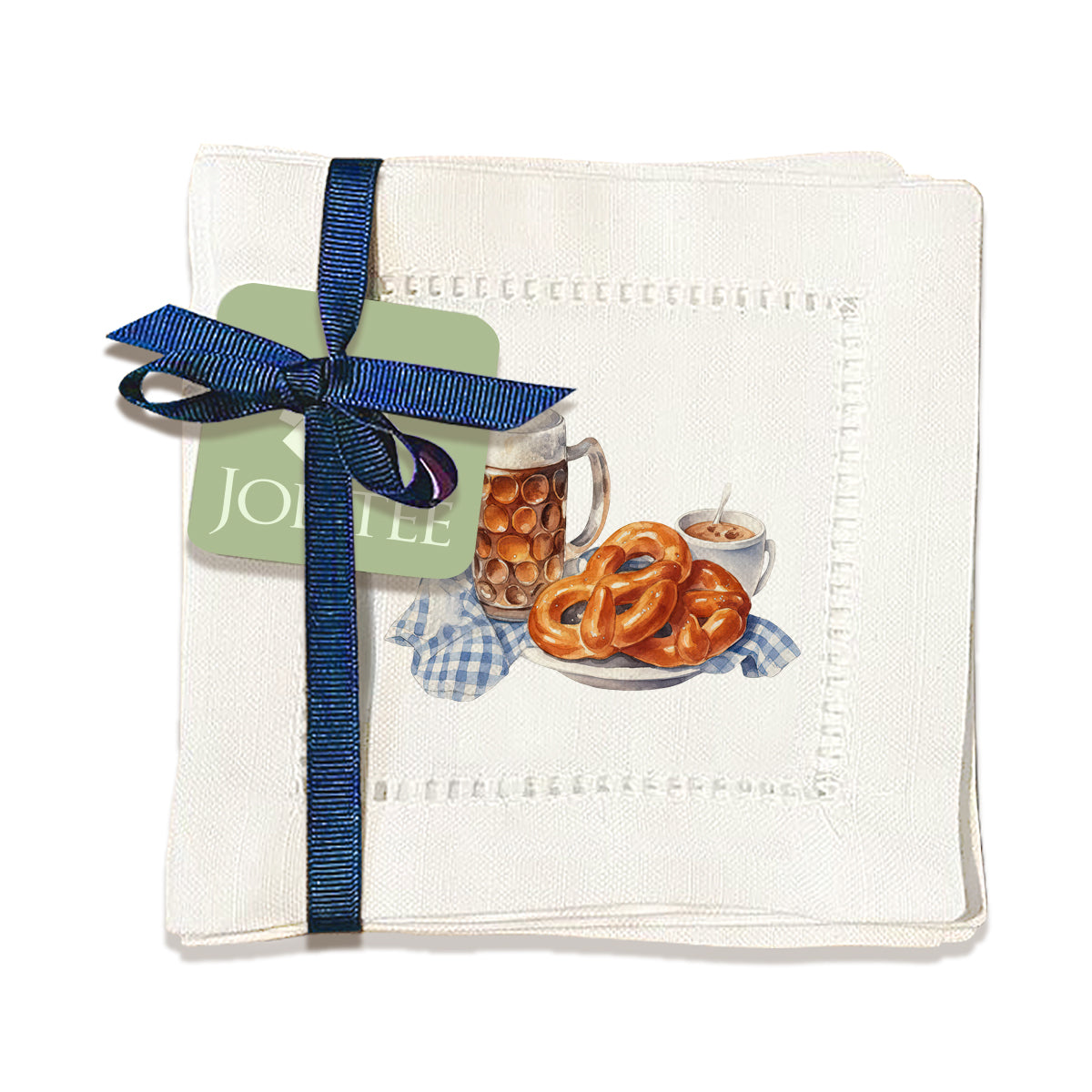 Beer & Pretzel Hemstitch Napkins