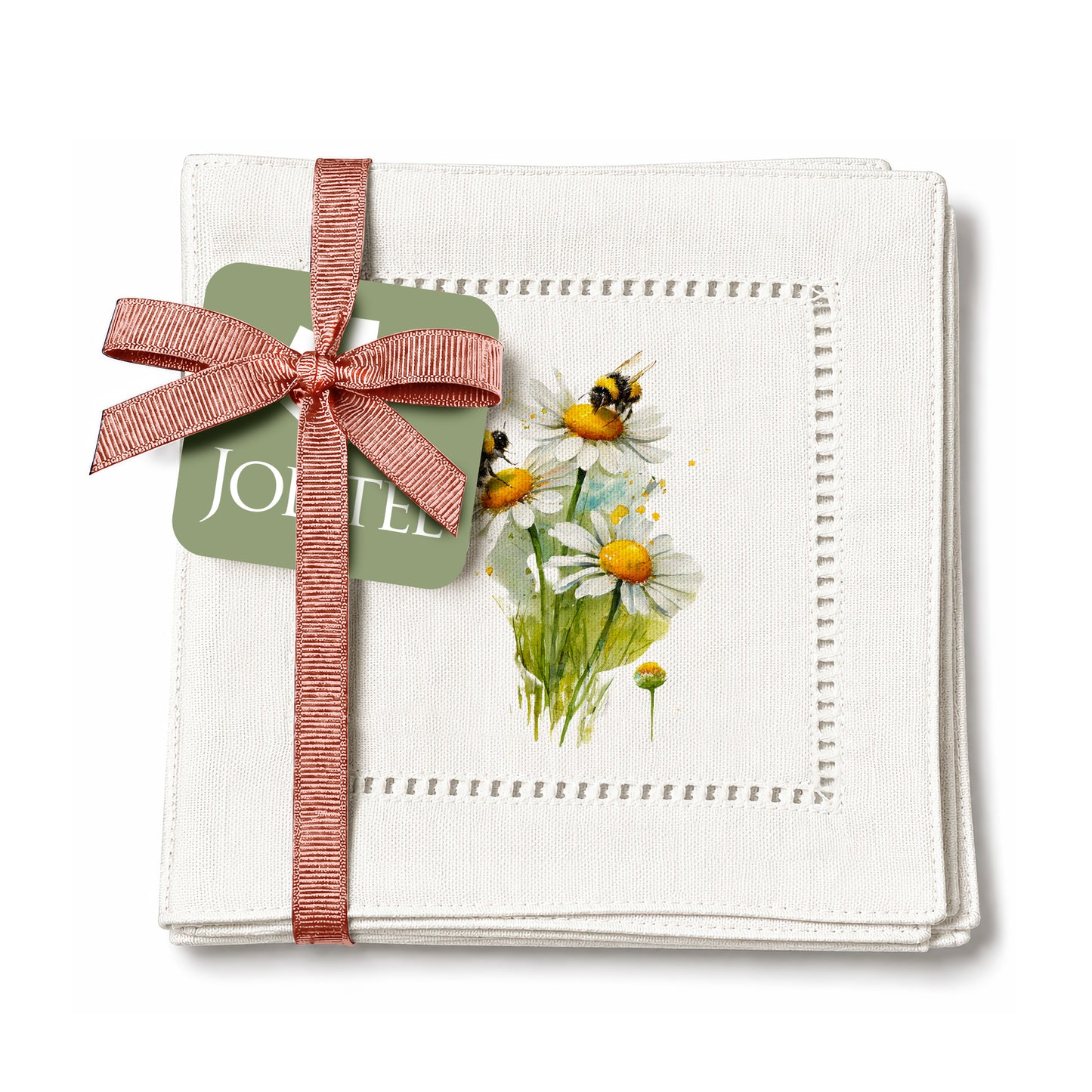 Bee Daisy Hemstitch Napkins