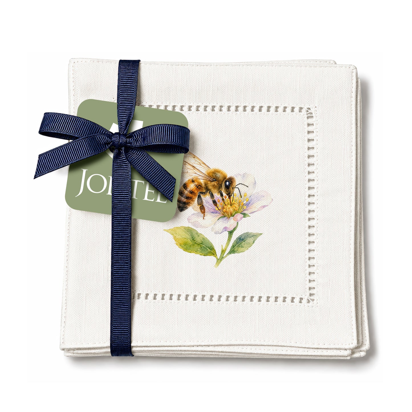 Garden Bee Pollen Hemstitch Napkins